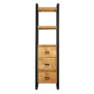 Britt boekenplank met 3 laden 55