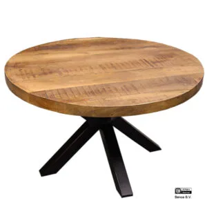 Mango salontafel met spinpoot 80
