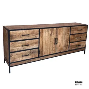 GB Dressoir met 2 deuren en 6 laden 200