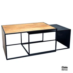 Rechthoekige salontafel 2 stuks