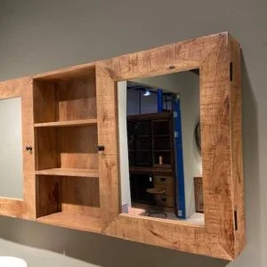 Benoa 2 Deurs & Spiegel Mango Badkamerkast 165