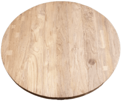 Teak massief rond tafelblad 130