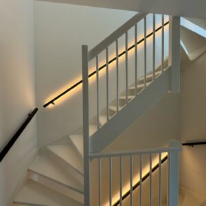 Trapleuning 40x40 met verlichting op maat