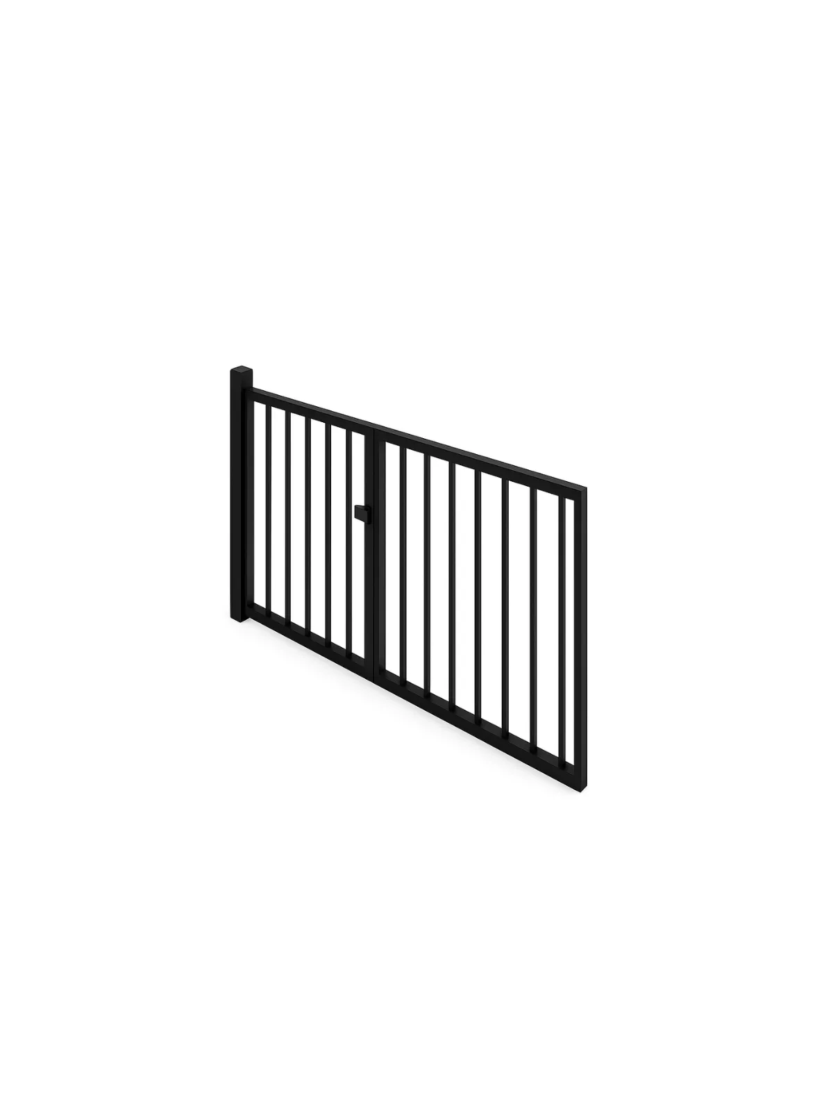 Rechte balustrade met deur Rechte balustrade met deur