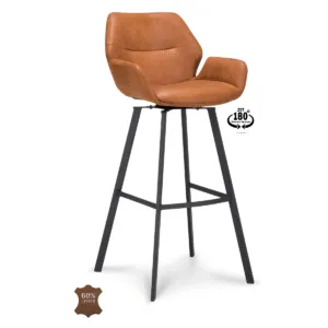 Barkruk met leuning - Olaf 80 - Camel